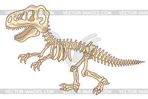 Cartoon dinosaur skeleton  - vector image