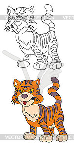 Симпатичный тигренок - стоковое векторное изображение