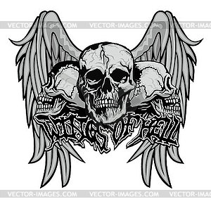 Grunge skull  - vector clipart