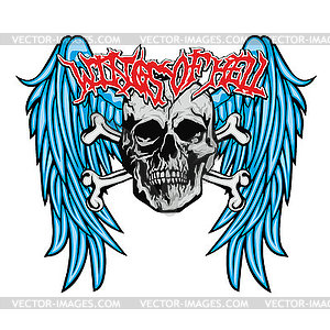 Grunge skull  - vector image