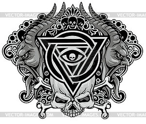 grunge sticker with banner of an all seeing eye cloud 12121245 Vector Art  at Vecteezy