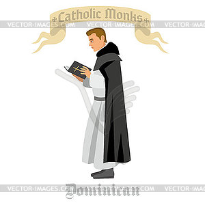 Catholic Monks  - vector image