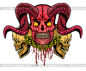 Grunge skull - vector EPS clipart