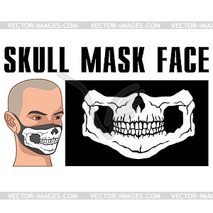 Skull mask face  - vector clipart