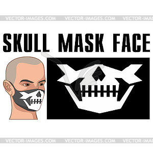 Skull mask face  - vector image