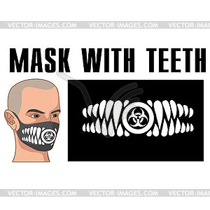Mask with teeth  - vector image