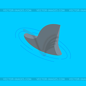 Shark fin . Marine predator back. See animal illu - vector image