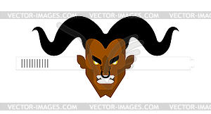 Krampus mask holiday. New year masquerade. Christma - vector clip art