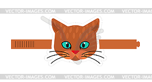 Cat paper mask template. Pet carnival mask - vector image