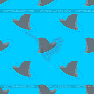 Shark fin pattern seamless. Marine predator back - vector clip art