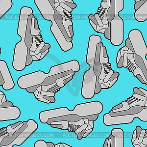Trendy High-soled sneakers pattern seamless. - vector clipart