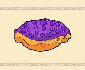 Blackberry Pie food. bakery products - vector image