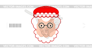 Mrs. Klaus paper mask template. carnival mask - vector image