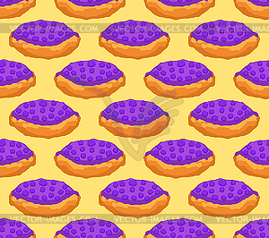 Blackberry Pie pattern seamless food. bakery - vector clipart