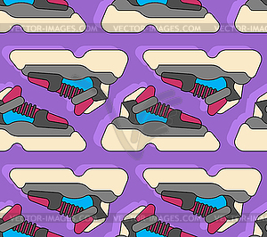 Trendy High-soled sneakers pattern seamless. - vector clipart