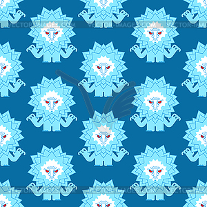 Angry Snowflake pattern seamless. evil flake of sno - vector clipart / vector image