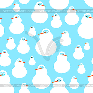 Cute Snowman baby pattern seamless. Cartoon - vector clip art