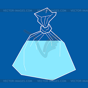 Water in Plastic bag  - vector image