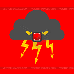 angry storm cloud clipart