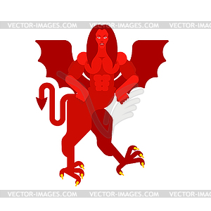 Harpy Woman Bird Mythological animal. flying - vector image