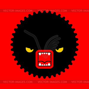 Stress sign. Hatred face monster concept. - vector image