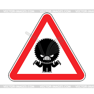 Attention Stress. Warning red road sign. Caution - vector clipart