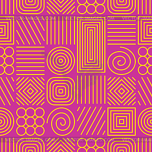 Linear geometric pattern seamless. Abstract modern - vector clipart