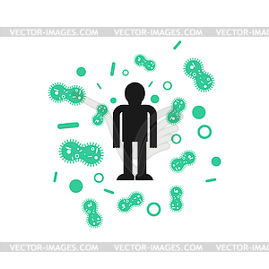 Infected person. Coronavirus infection. epidemic - royalty-free vector image