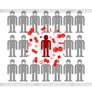 Infected person. Coronavirus infection. epidemic - royalty-free vector image