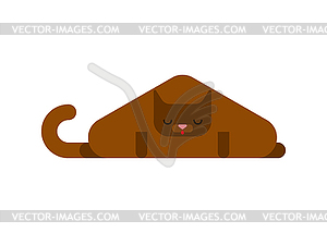 Triangular cat . Geometric pet - vector image