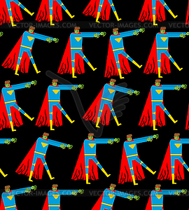 Superhero zombie pattern seamless. super hero - vector clipart