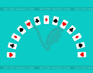 Поклонник игральных карт. Покер карты - иллюстрация в векторе