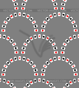 Playing cards pattern seamless. Poker cards - stock vector clipart