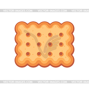 Cookie snack cracker . Food - vector clipart