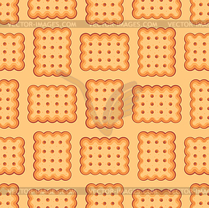 Cookie snack cracker pattern seamless. Food - vector image