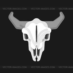 Skull cow . Skeleton head of bull - vector clipart