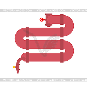 Metal intestines. Robotic internal organ. Cyborg - vector image