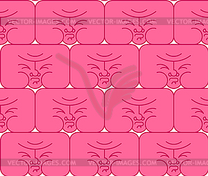 Showing pain pattern seamless. Strained face Emotio - vector image