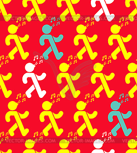 Wander and whistle away pattern seamless. Ferment - vector image