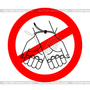 Stop police arbitrariness. Zip Plastic handcuffs. - vector clip art