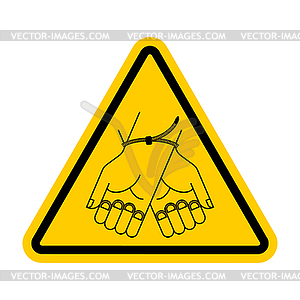 Attention police arbitrariness. Zip Plastic - vector image