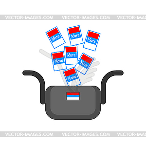 Vote in Russia. Russian Voting Symbols Ballot paper - vector image