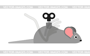 Toy mouse . Rat Baby toy - vector image