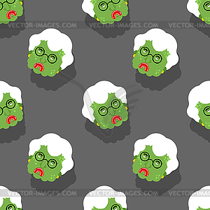 Granny zombie pattern seamless. Dead green - stock vector clipart