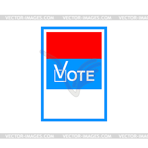 Vote in Russia. Russian Voting Symbols Ballot paper - vector image