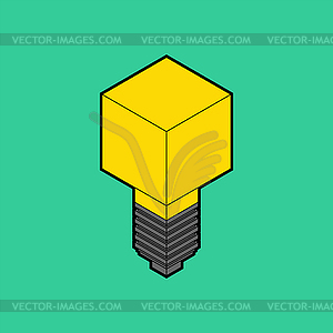 Isometric light bulb . bulb lamps - vector image