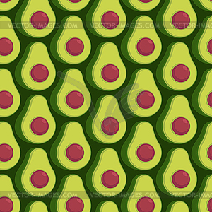 Avocado pattern seamless. Tropical green fruit - vector clipart