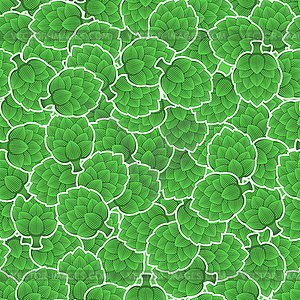 Hop Beer pattern seamless. Hops seed background. - vector clip art