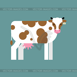 Cow . farm animal cartoon - vector clipart / vector image