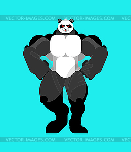 Strong panda. powerful chinese bear - vector clip art